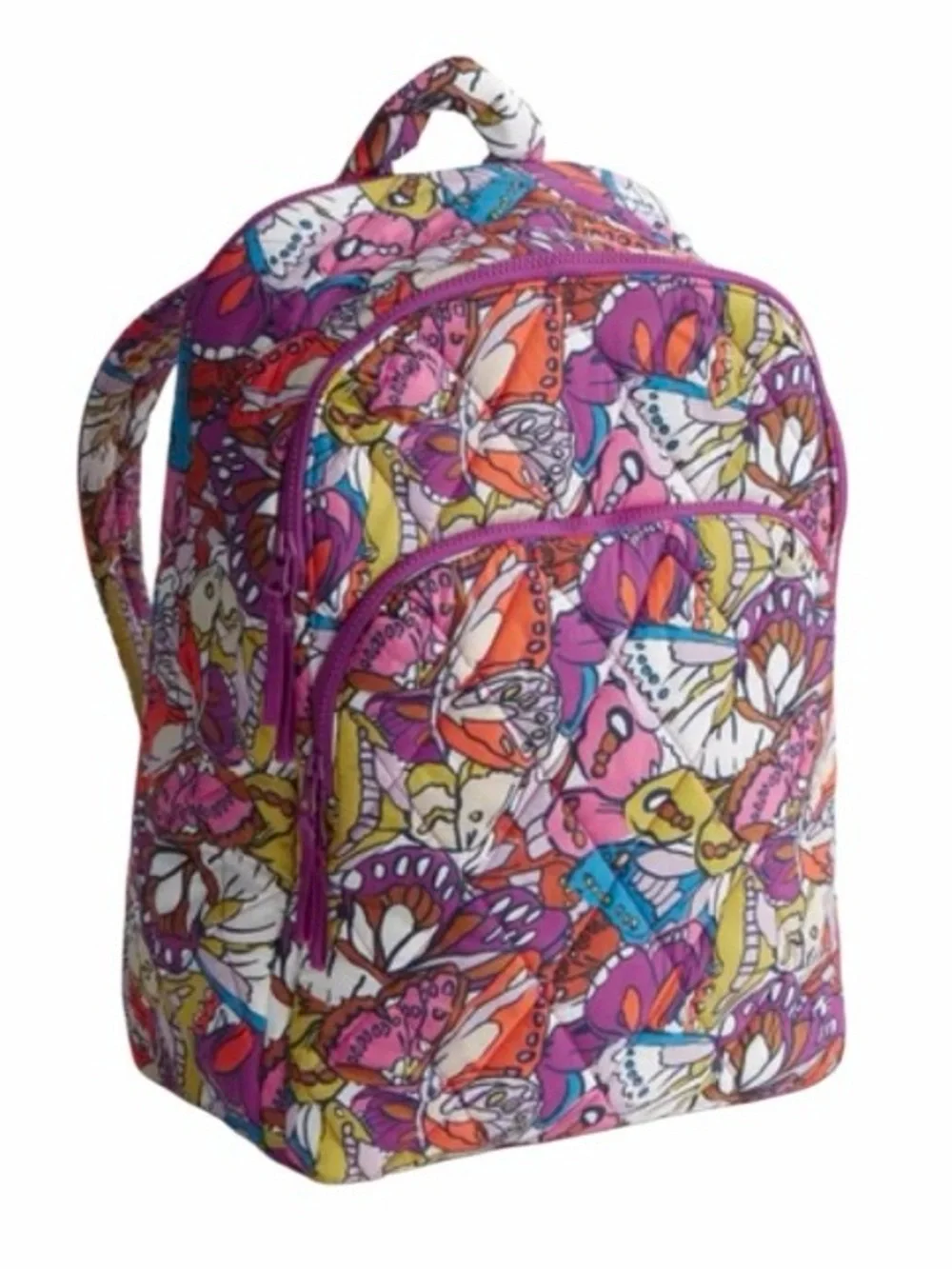 NWT Vera Bradley Large Multipocket Butterfly Print Backpack Flutter Pattern